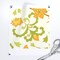 Trailing Floral Orange Chintz Indian Botanical Green Cream Retro Flowers Custom Removable Wallpaper by Spoonflower Peel & Stick Wallpaper 2FT Wide